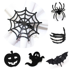 酒店万圣节派对餐巾扣南瓜蜘蛛网鬼手餐巾环鬼节黑色蜘蛛餐巾圈 O1CN01pLmwWO1HVxQuBmajg_!!3342640764-0-cib.230x230.jpg