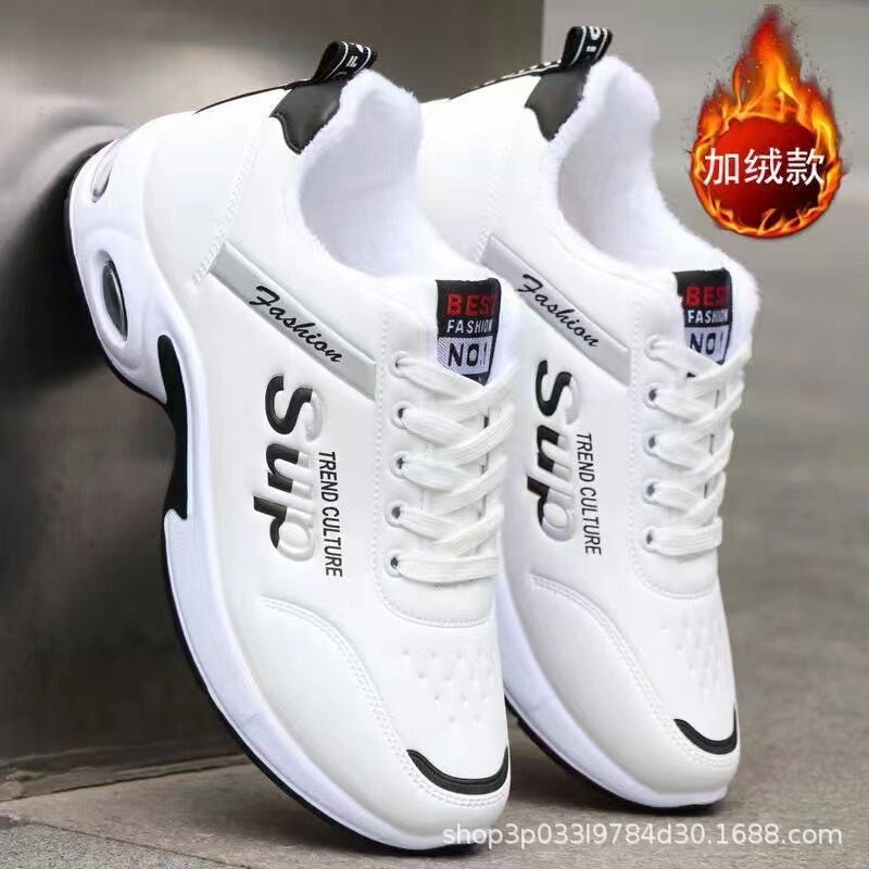 Fashion student all-match casual leather sneaker non-slip wear-resistant color matching rubber bottom cross-border foreign trade wholesale stall