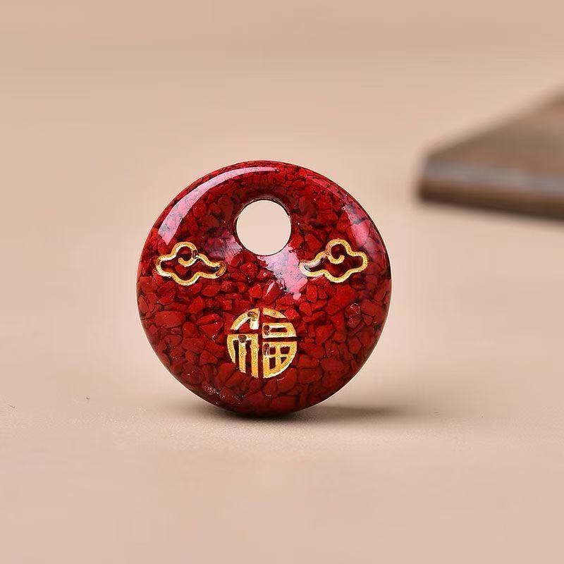 辰砂結晶大粒ゴールドバッジ仏陀平和バックルアクセサリー卸売|undefined