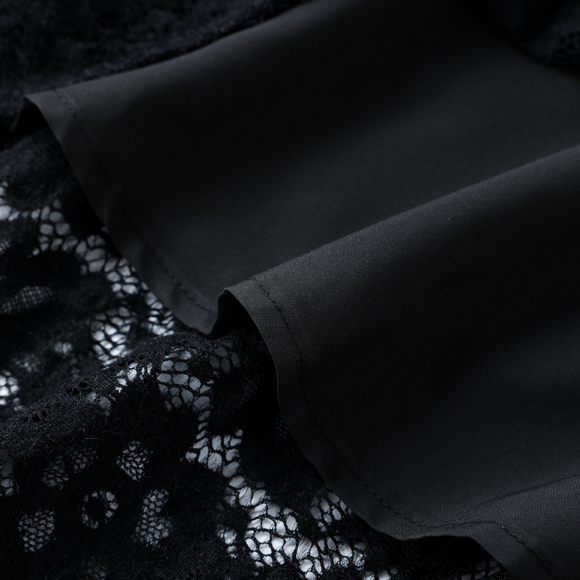 공장 도매 가공 및 사용자 정의 2023 가을 슬리밍 레이스 긴팔 드레스 뚱뚱한 자매 중간 길이 허리