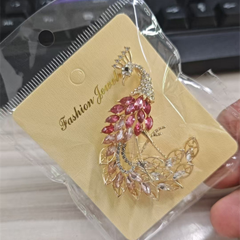 Gradient enamel peacock brooch, a sophisticated and unique accessory for women, perfect for pairing with high-end suits and formal dresses