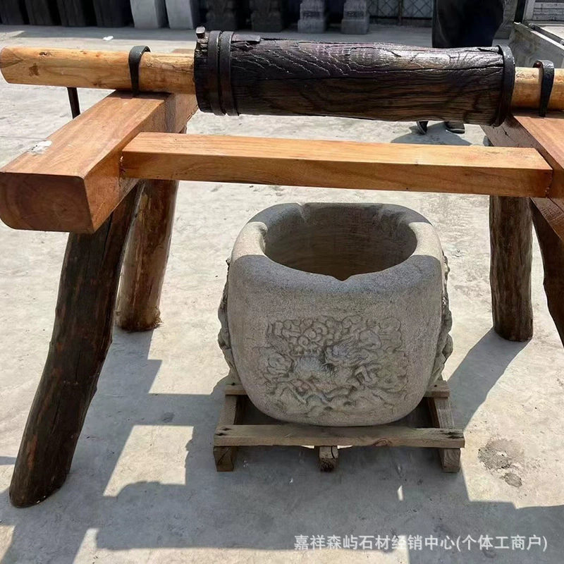 Каменная резьба устья винтажного круглого двора Домашняя резьба по камню антикварный сад ландшафтный орнамент Открытый каменная скульптура культурная модель