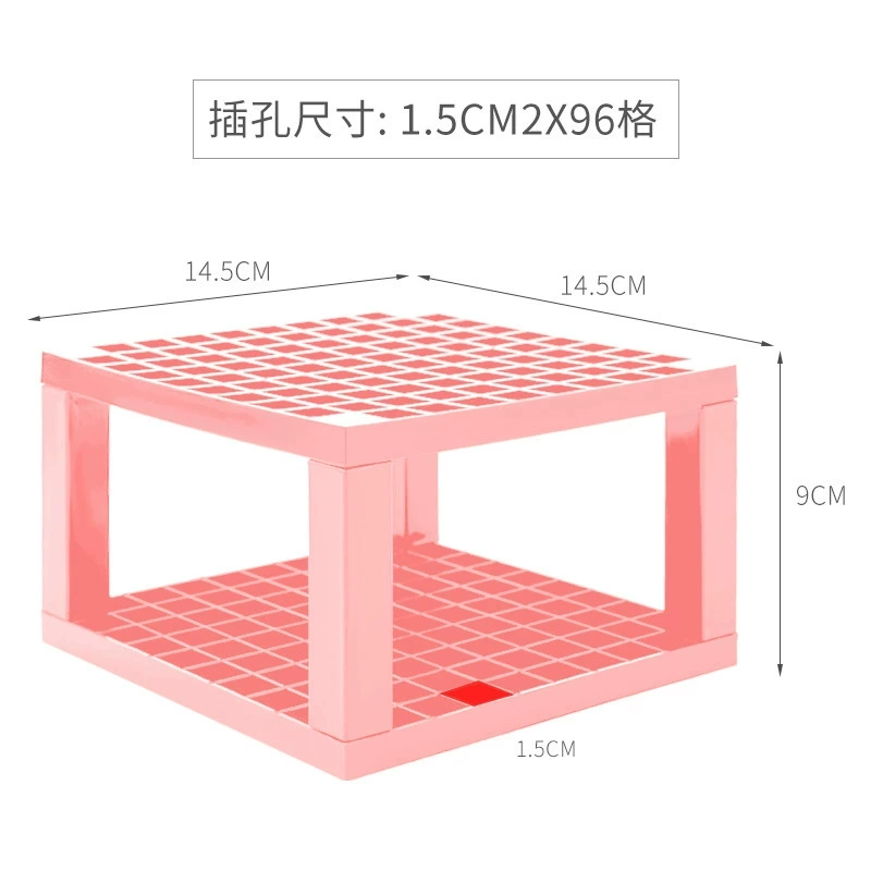 Square plastic universal gouache, watercolour, brush, removable storage system, 96 cells