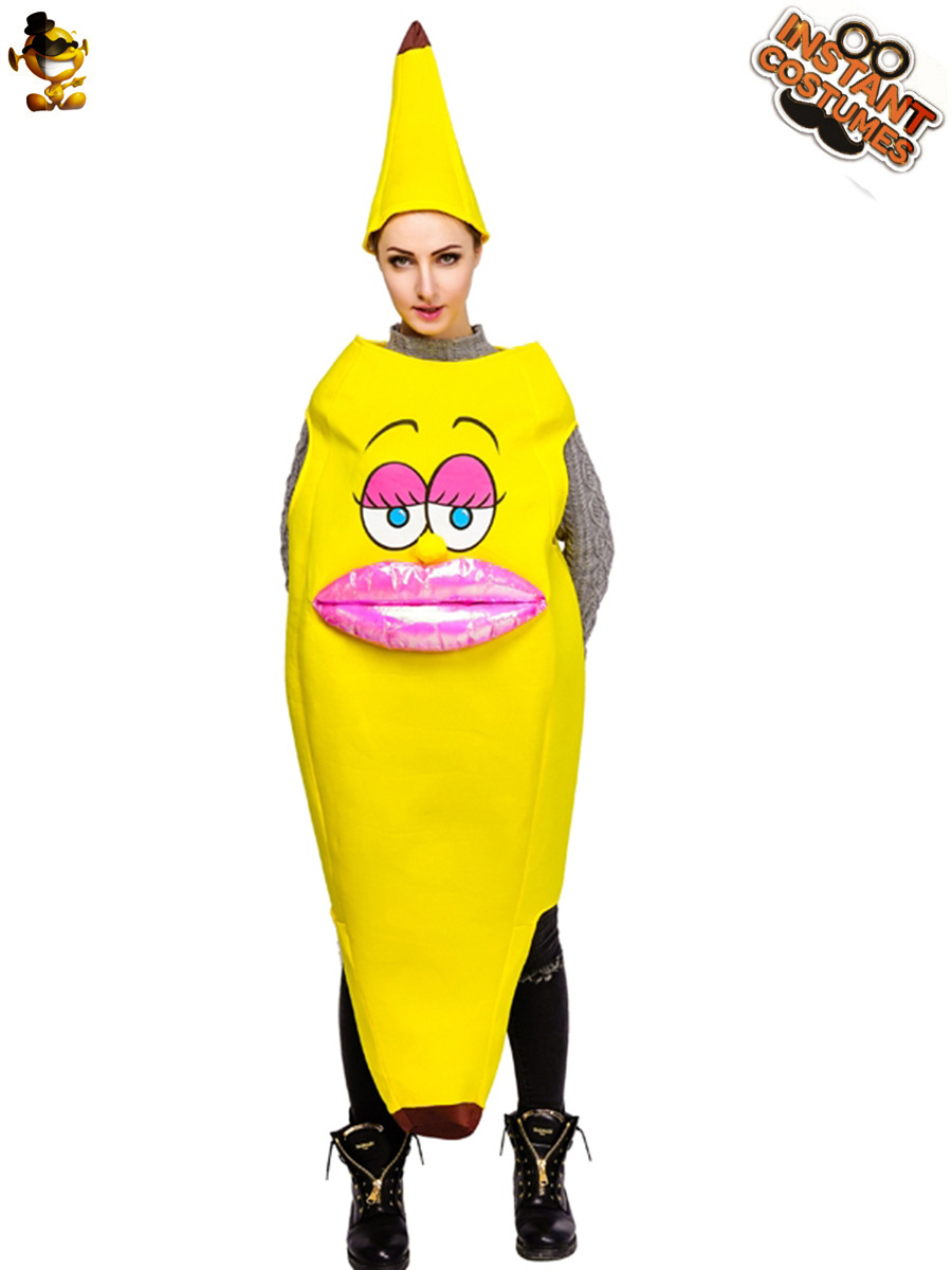 Parodia plátano pareja barba plátano beso Banana Halloween fiesta carnaval Cosplay traje image 4