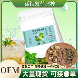 小红书直供薄荷话梅冰柠解暑解腻薄荷话梅青柠茶冷泡茶养生茶代