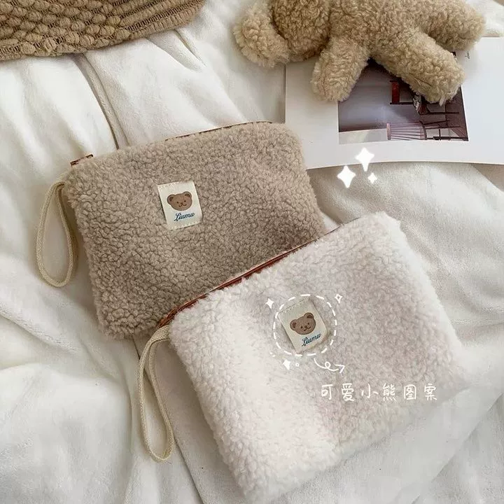 Брендовая ручная косметичка вместительная, organizer bag для путешествий, сумка через плечо, интернет-знаменитость, с маленькими медведями