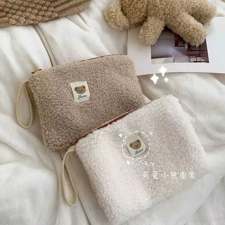 Брендовая ручная косметичка вместительная, organizer bag для путешествий, сумка через плечо, интернет-знаменитость, с маленькими медведями