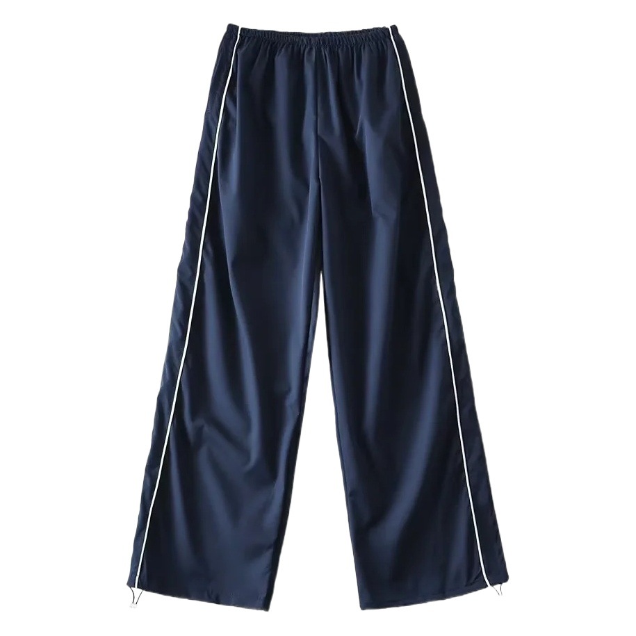 2023 nuevos Pantalones deportivos rectos de secado rápido sensible al aire de las mujeres de Europa y América caliente delgada casual cintura alta pantalones de pierna ancha image 1