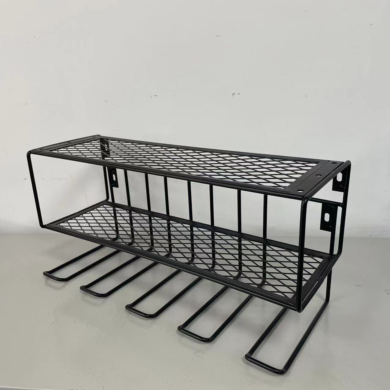 车库电动工具架电钻收纳架三层铁线款亚马逊新款可挂4钻头亚马逊