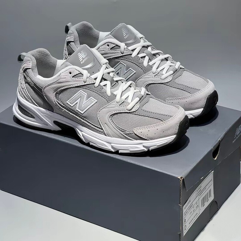Putian Shoes New Balance Original Nb530 Low-Top Retro Silver-White Mesh Thick-Soled Dad Sneakers Running Shoes