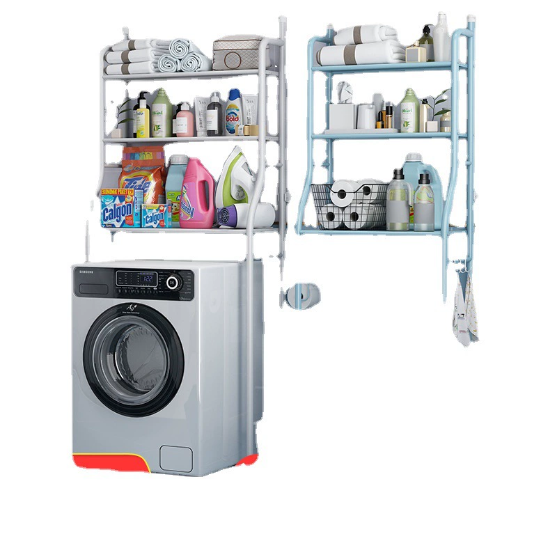 Poor wheel flip washing machine standing rack all over the floor toilet toilet multi -function behind the shelves next to the shelf