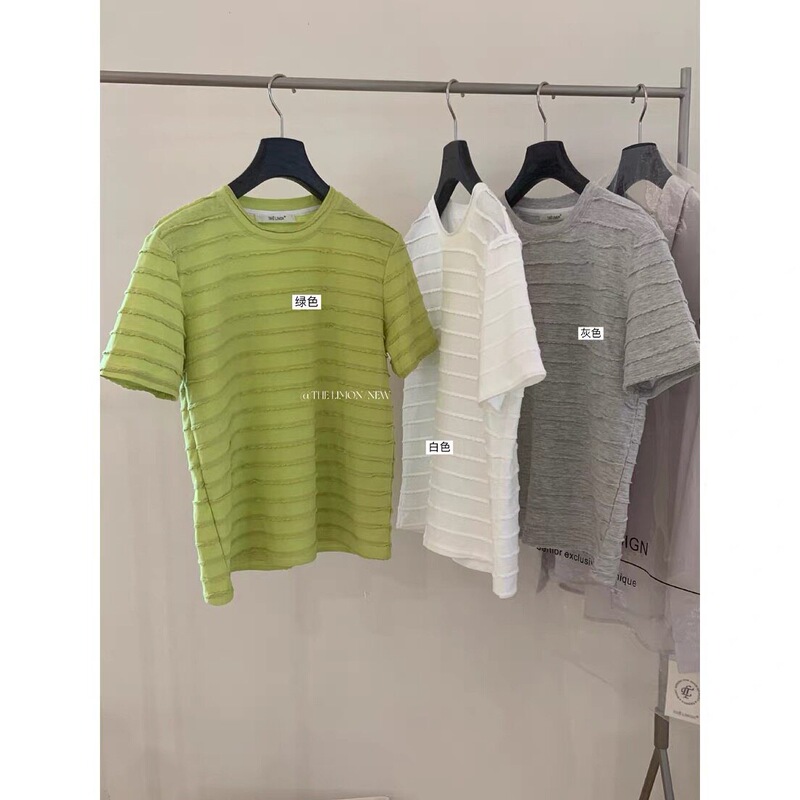 Korean-Style Layered Design Short-Sleeve T-Shirt for Women, Summer Casual, Very Stylish, Lace Cake Top, Versatile Trendy Blouse Korean-Style Layered Design Short-Sleeve T-Shirt for Women, Summer Casual, Very Stylish, Lace Cake Top, Versatile Trendy Blouse