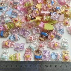 diy樹脂卡通動透明物奶油膠手機殼diy材料手工製作髮飾品樹脂配件