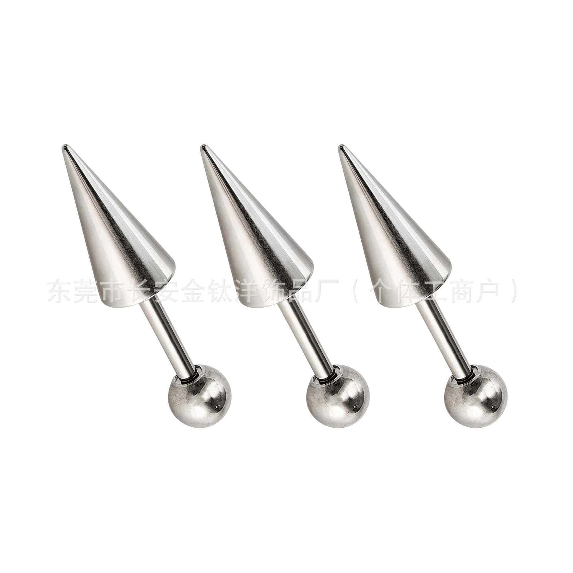 F136 Titanium Internal Thread Pointed Cone Devil Nail Earrings Lip Nail Bone Earrings G23 Titanium Alloy Body Piercing Jewelry detail image 7