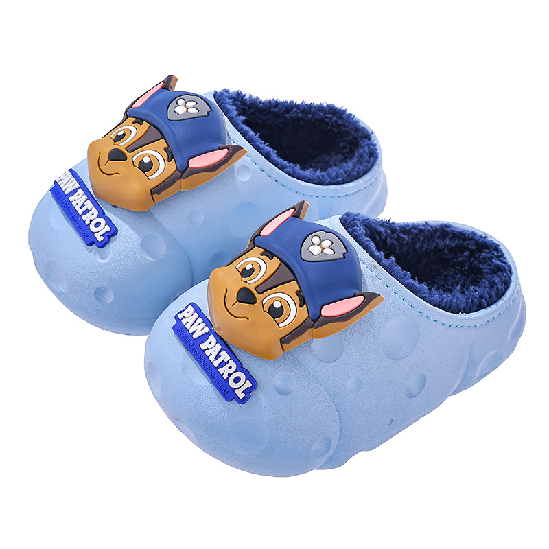 Zapatillas de algodón de invierno para niños y niñas, calentamiento de veludo impermeable, zapatos de algodón lindos para niños