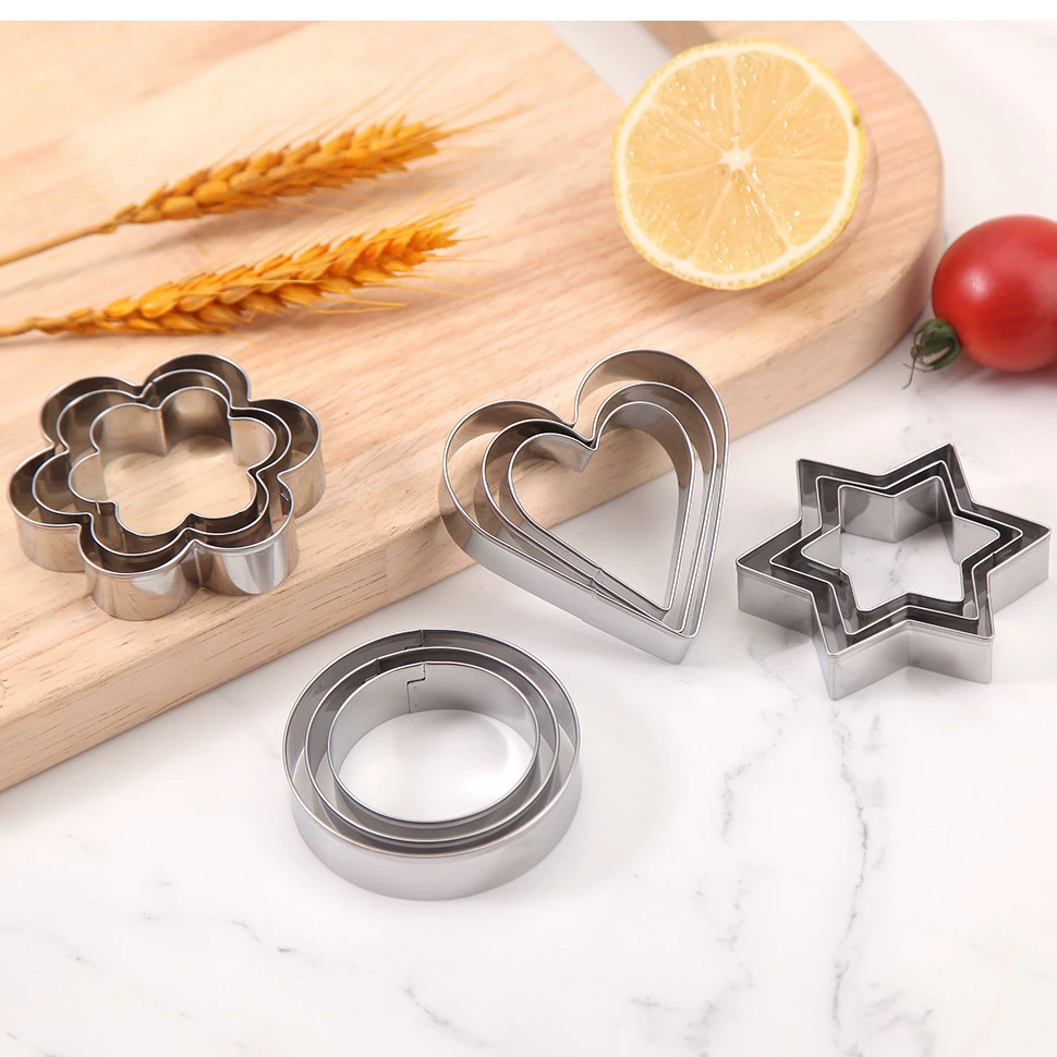 Set, compact mold stainless steel, 12 pieces
