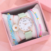 Fashionable cartoon women's watch, quartz watches, bracelet, set, with little bears