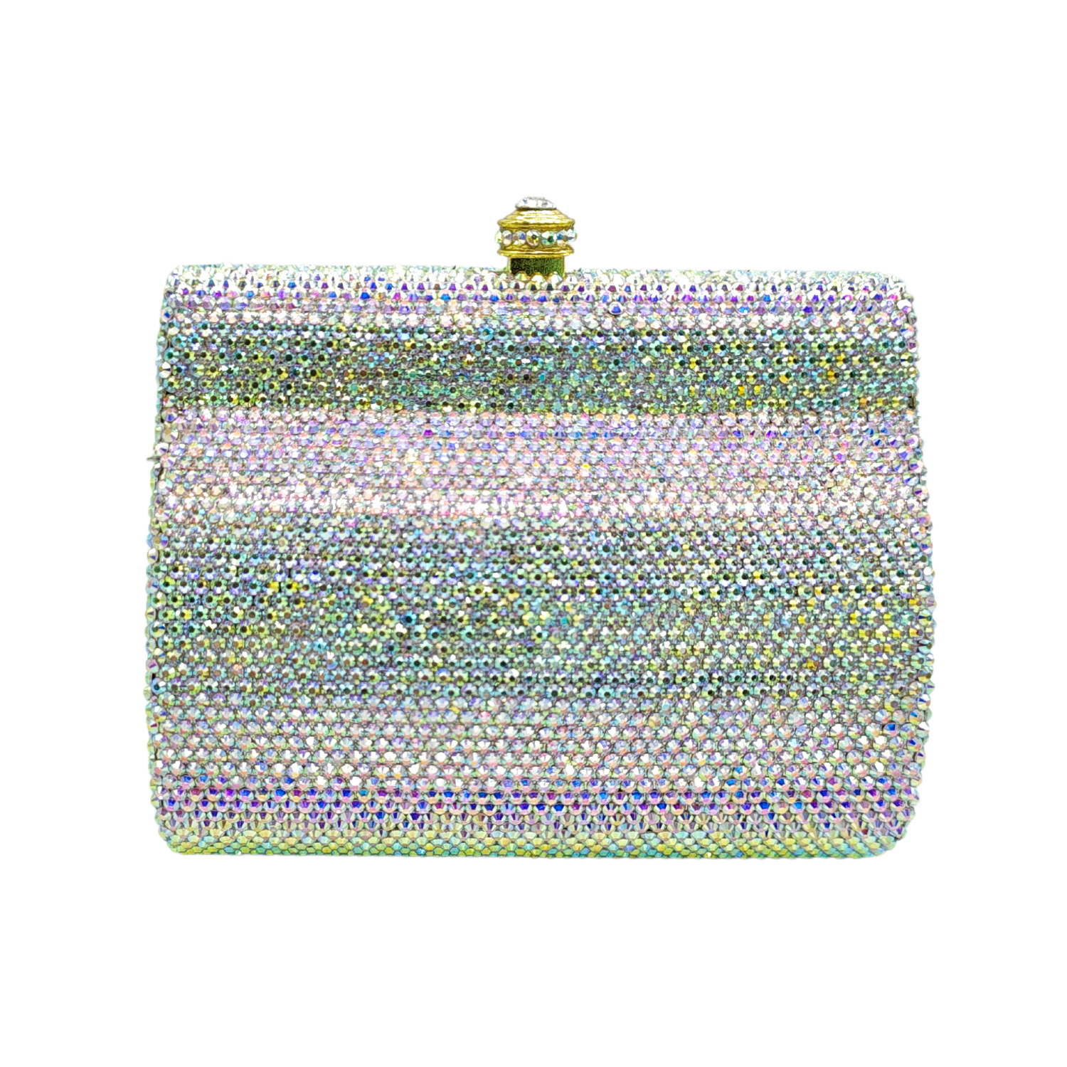 * Bolsa de mano de diamante de lujo fondo plano lleno de diamantes bolsa de banquete bolsa pequeña mujer Rhinestone bolsa de embrague