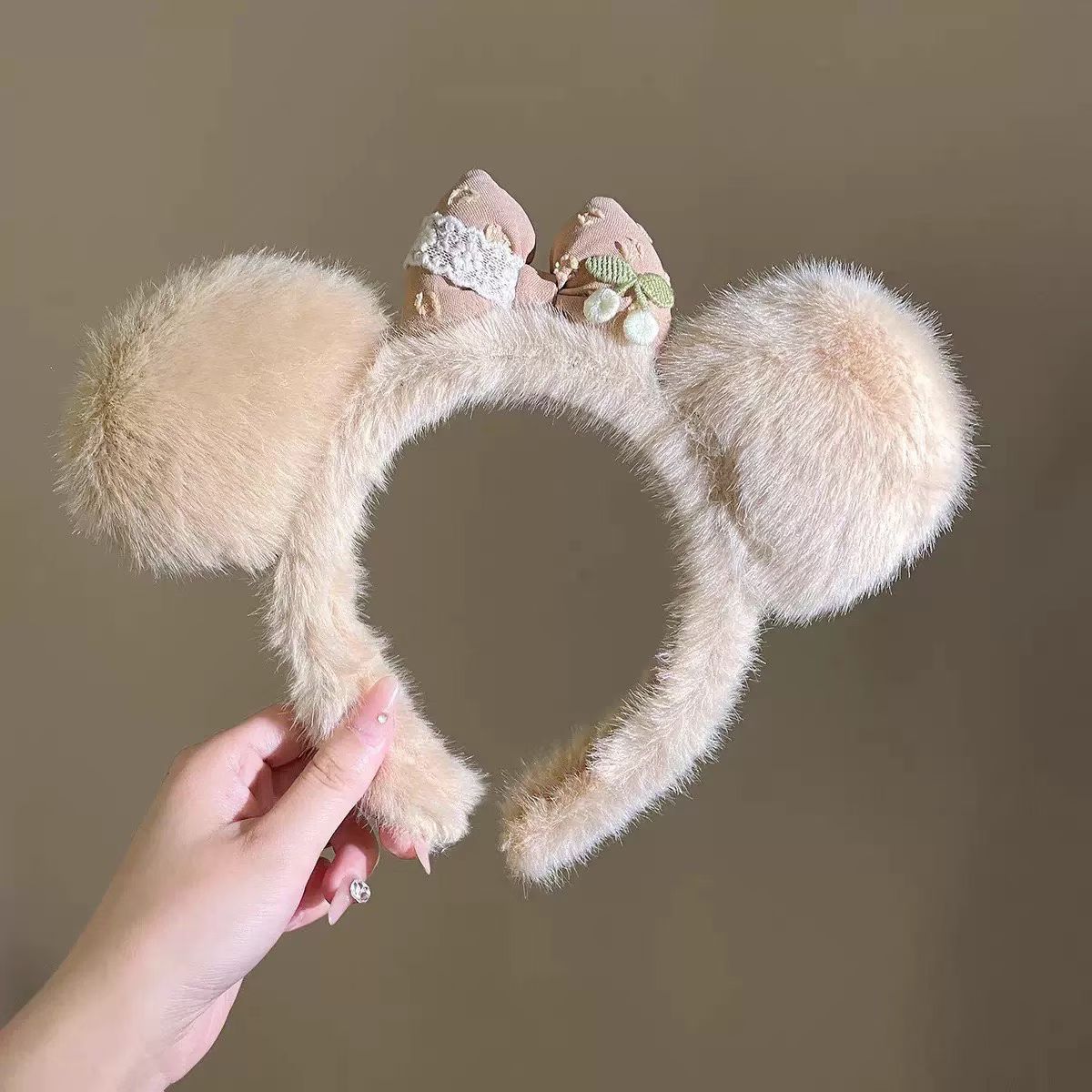 Otoño y invierno lindos osos de peluche orejas bandas de cabello para mujeres lavarse la cara y aplicar máscaras animales locos arco bandas para el cabello