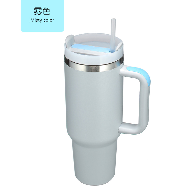 Nuevo transfronterizo 40oz mango de segunda generación Copa calentador de hielo Taza preservación del calor preservación en frío 304 taza de vacío de acero inoxidable con paja
