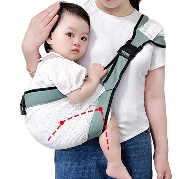 婧麒抱娃神器解放双手背带新生婴儿前抱式外出轻便四季幼儿童横抱|undefined