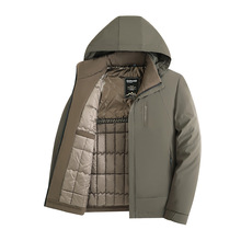 男士加棉加厚可脱卸帽棉衣2025秋冬新款男装中老年商务休闲夹克