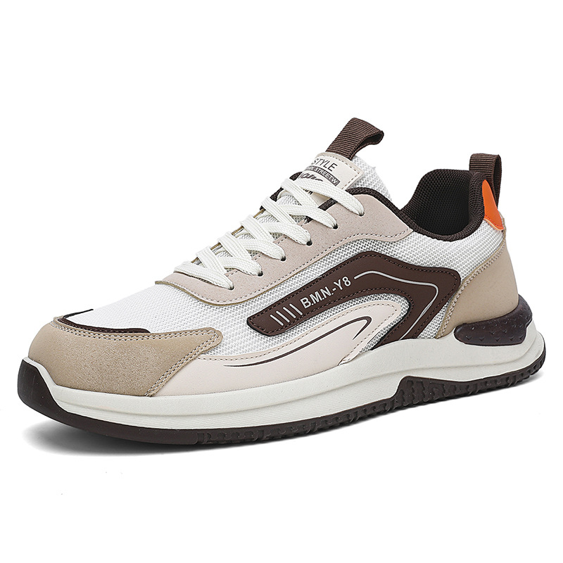 2026 verano nuevos zapatos deportivos de hombre con suela gruesa aumentada, zapatos de malla versátiles, zapatos de correr transpirables, zapatos casuales