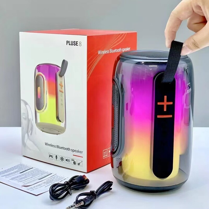 pluse8 Bluetooth Speaker Outdoor Portable Bluetooth Speaker Plug-in Card Recorder RGB Light Speaker Pulse 8 pluse8 Bluetooth Speaker Outdoor Portable Bluetooth Speaker Plug-in Card Recorder RGB Light Speaker Pulse 8