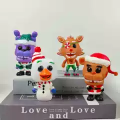 Cross-Border Popular Spot Gingerbread Fox Brown Bear Christmas Limited Hand Model Cartoon Doll Ornaments Wholesale Dropshipping