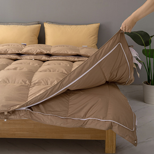 95% White Goose Down Mother and Child Comforter 140 Denier 100% Cotton Damask Spring and Autumn Thick White Goose Down Winter Comforter All-Season Down Comforter