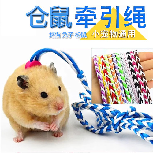 Hamster traction rope, squirrel with bell, gold wire bear, rabbit, guinea pig, squirrel rope, guinea pig small pet outing harness