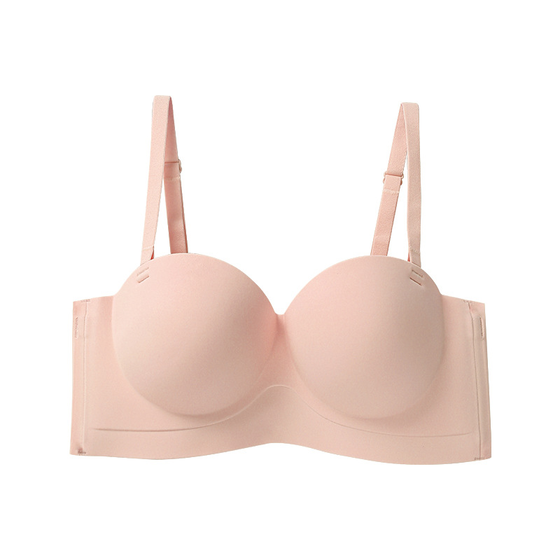 Rising Sun Creative Traceless Tube Top 3D Cup-shaped Girls' Underwear Small Chest Gathering Shows Large Two-wear Bra Without Steel Rings