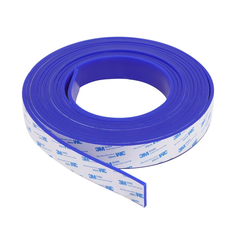 Синяя односторонняя самоклеящаяся силиконовая полоса, термостойкая, антивозрастная, антискольжение, амортизация, износостойкая силиконовая резиновая прокладка