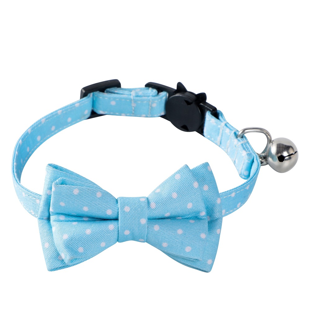 Transfronterizos para fabricantes de algodón spot pequeño punto gato collar de mascota arco gato collar de gato