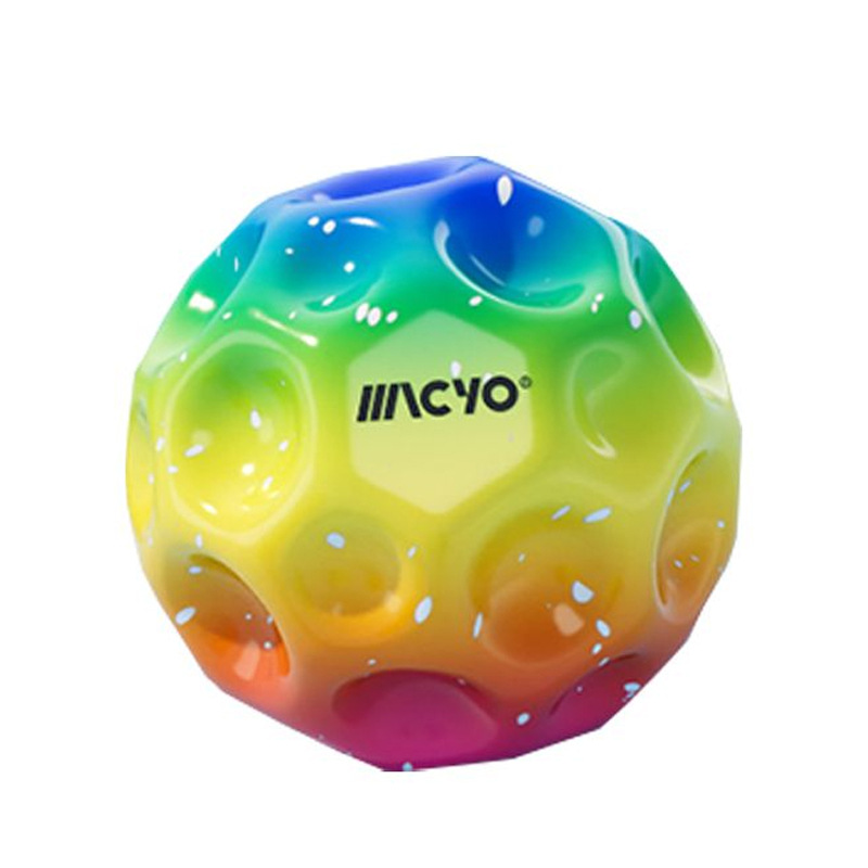 오목하고 볼록한 높은 튀는 공 - 파란색과 노란색 그라데이션