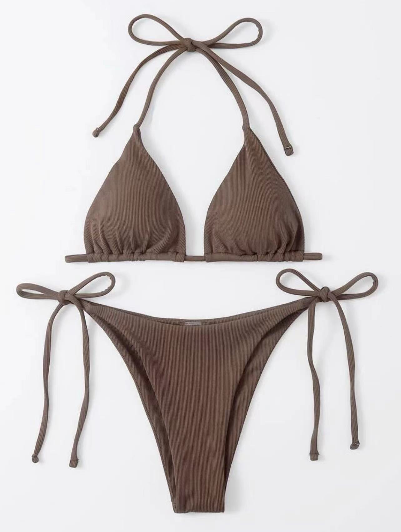 Women's Sexy Three Piece Bikini Two Piece Swimsuit American Style Beach Hot Spring Swimwear_ecoleips.com