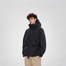 25鸟家春秋新款连帽夹克宽松休闲工装学生百搭外套日系潮流冲锋衣