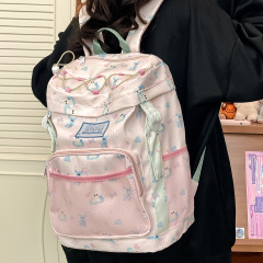 学生书包新款轻便大容量印花双肩包初中生高中高颜值出游双肩背包