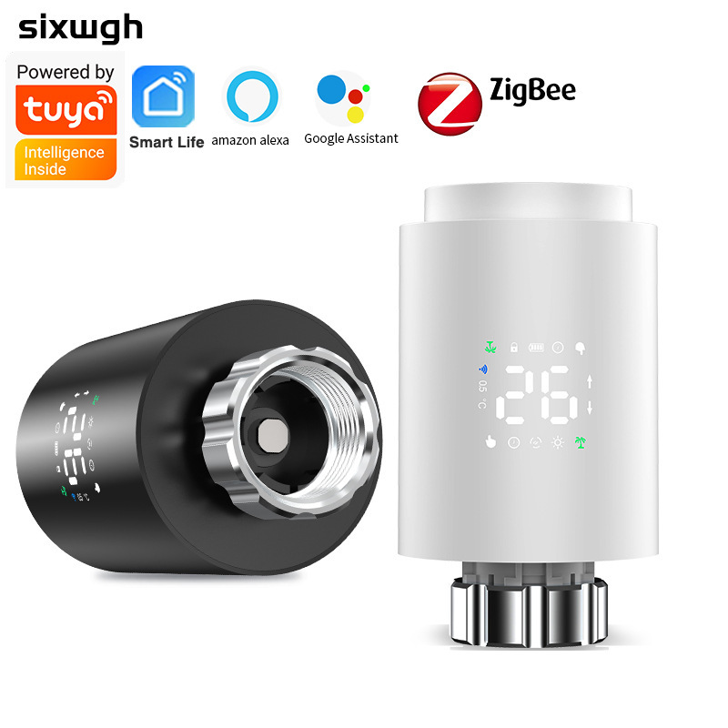 Smart Thermostatic Valve Tuya Zigbee Radiator Valve App Remote Control Supports Voice Control and Gateway Use