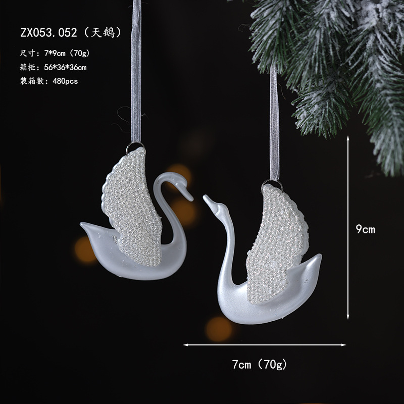 Colgante de Navidad ángel pentagramas de nieve alce colgante decoración de Navidad colgante de polvo brillante decoración