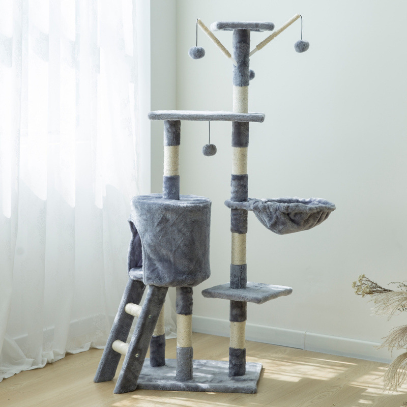 猫クライミングフレーム、猫の巣、一体型サイザル麻、特別価格キャットツリーヴィラ、大型猫スクラッチボード、おもちゃ、猫スクラッチポール、猫用品|undefined