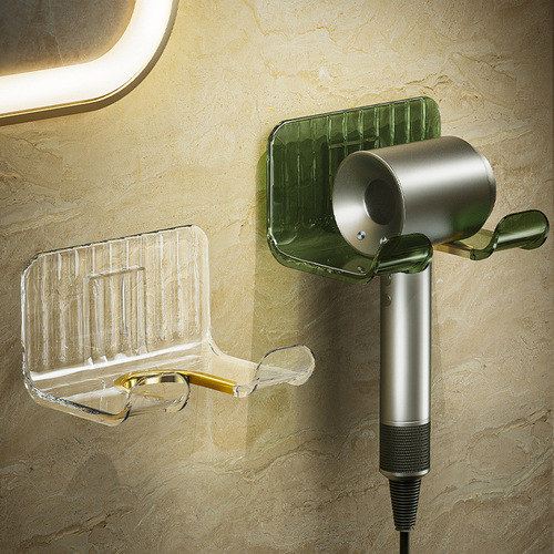 Light luxury hair dryer rack without punching holes bathroom wall-mounted hair dryer storage rack bathroom storage rack hair dryer bracket