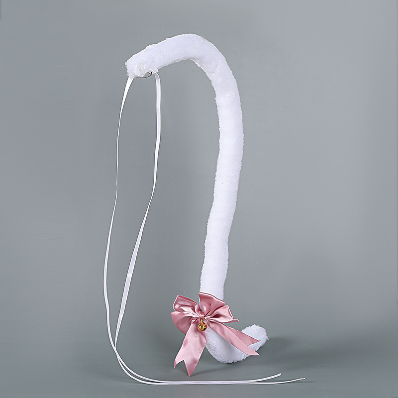 긴 꼬리 흰색 + 핑크