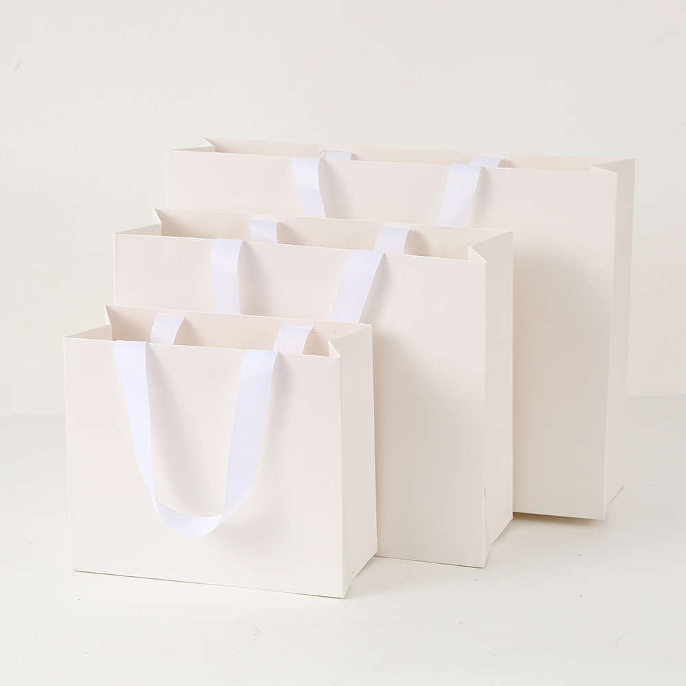 Bolsas de mano sin cintura, bolsas de papel de cartón blanco, bolsas de regalo, bolsas de regalo, bolsas de compras al por mayor