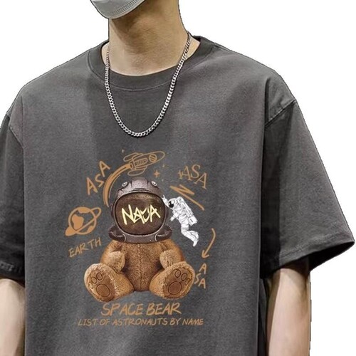 American retro trend high street port style five-cent short-sleeved T-shirt men's 2025 summer ins fashion brand loose all-matching half-sleeves
