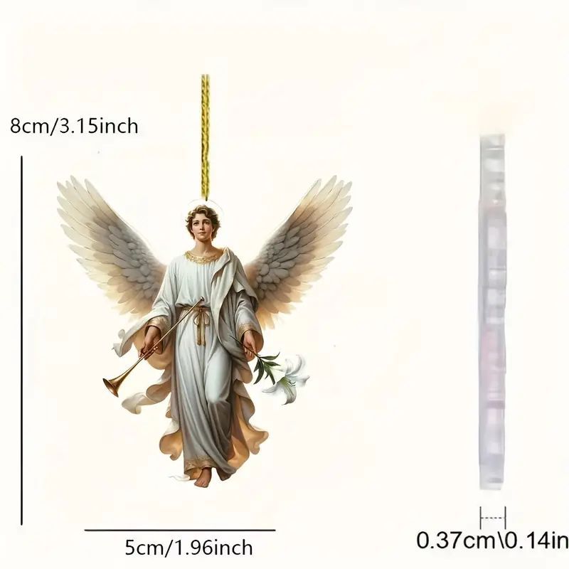Nuevo colgante ángel acrílico transfronterizo plano para automóviles retrovisor decoración colgante para regalos de vacaciones en el hogar colgante
