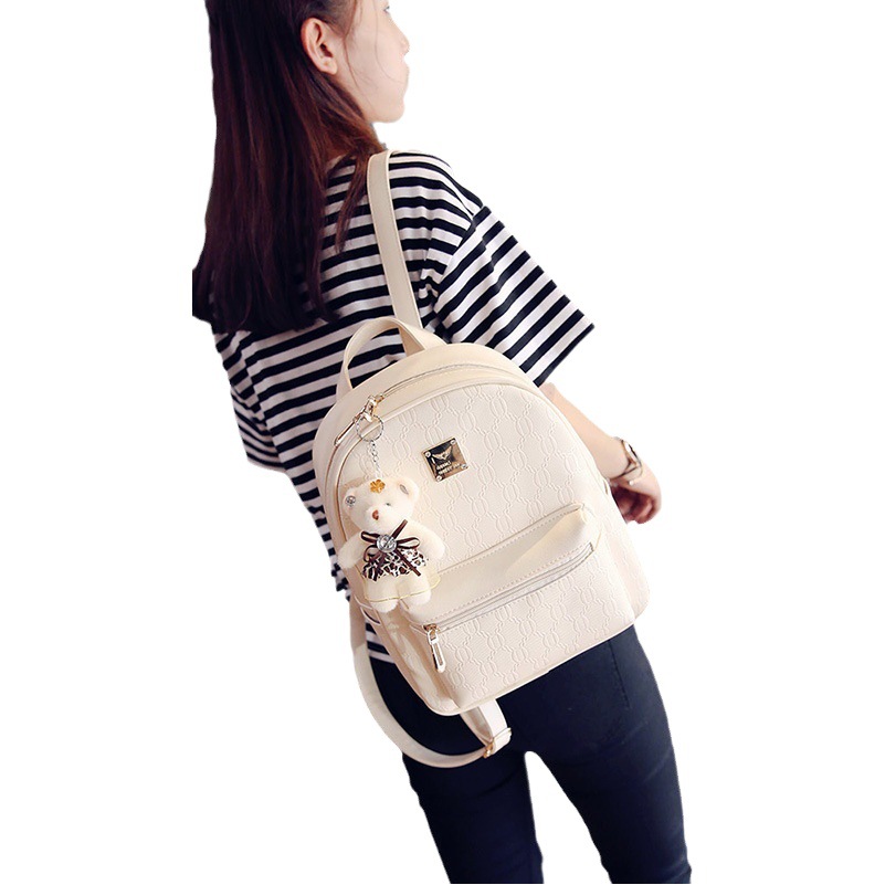 Venta directa de fábrica, juego de cuatro piezas de mochila, estilo europeo y americano, gran capacidad, bolso de hombro para mujer, mochila de viaje, viaje de negocios