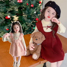 女童连衣裙秋装2025新款洋气宝宝周岁礼服儿童毛衣公主裙秋冬裙子