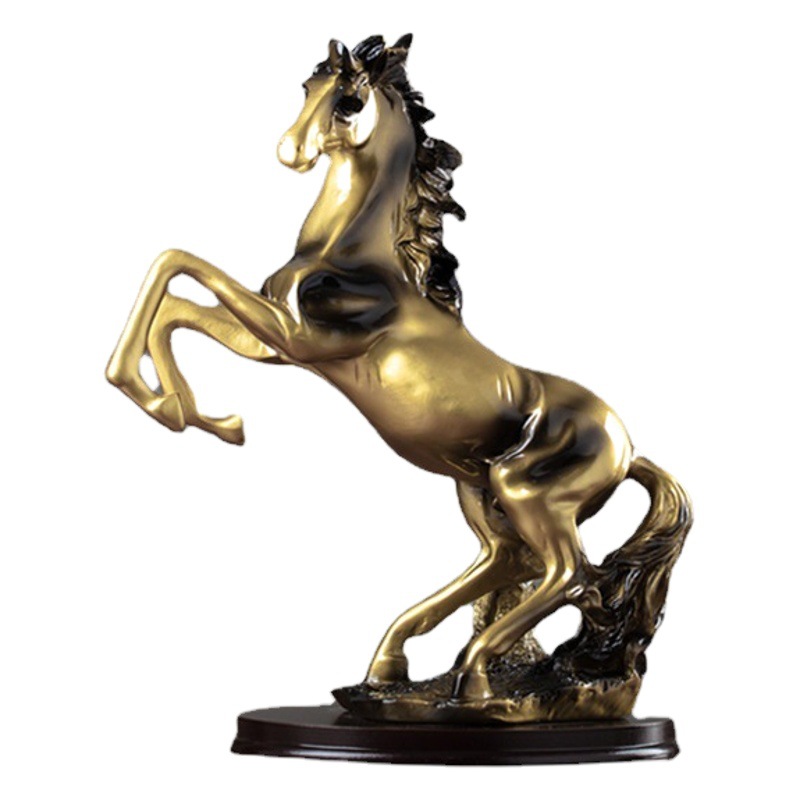 Estatua Decorativa de Caballo de Resina Hecha a Mano para Sala de Estar y Oficina image 1