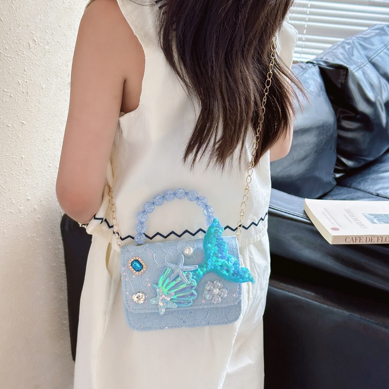 Bagos de perlas para niños 2024 nuevos bolsos de niños niñas bolsos de cinturón bolsos accesorios princesa bolsos de hombro de fragancia